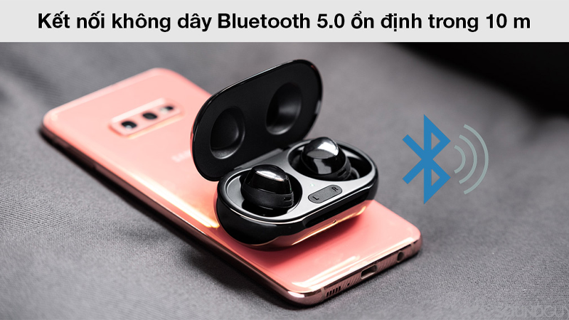 Tai nghe Samsung Galaxy Buds+ R175 có kết nối không dây nhanh chóng qua công nghệ Bluetooth 5.0