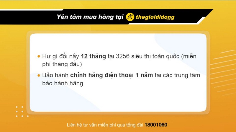 Chính sách bảo hành khi mua điện thoại tại Thế Giới Di Động