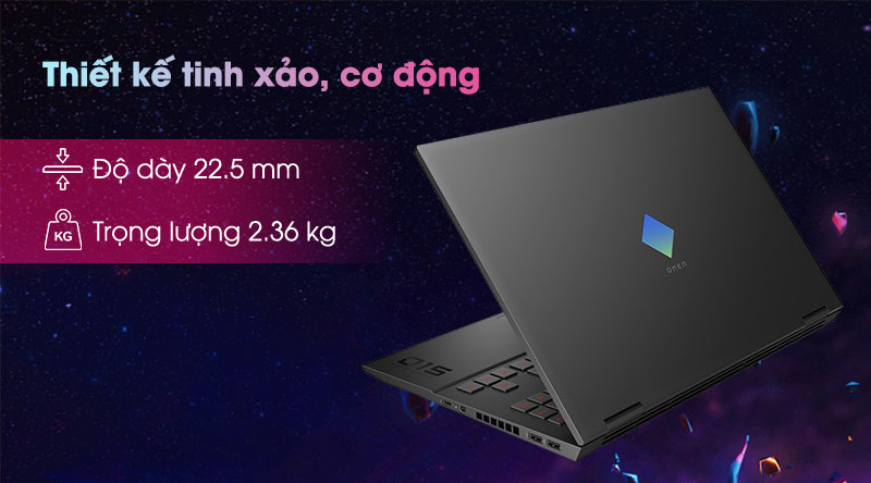 Laptop HP Omen 15 c&oacute; thiết kế sang trọng, đẳng cấp
