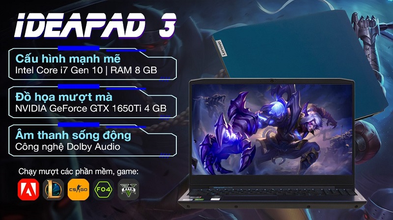 Laptop Lenovo IdeaPad Gaming 3 l&agrave; một laptop chơi game chuy&ecirc;n nghiệp