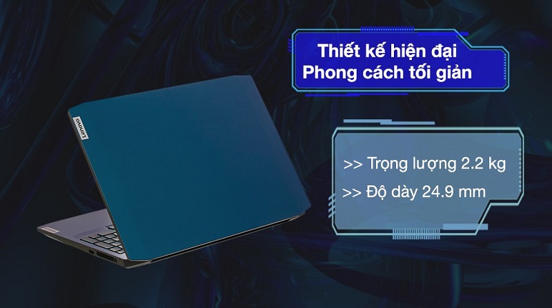Laptop Lenovo IdeaPad Gaming 3 thiết kế đơn giản, gọn nhẹ