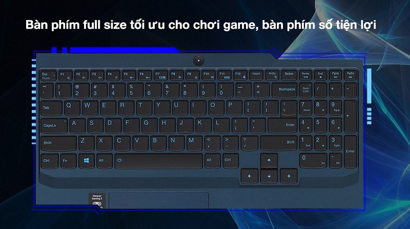 Laptop Lenovo IdeaPad Gaming 3 c&oacute; thiết kế b&agrave;n ph&iacute;m ph&ugrave; hợp chơi game