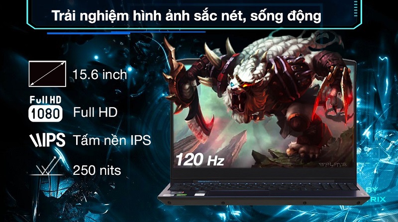 M&agrave;n h&igrave;nh Lenovo IdeaPad Gaming 3 mang đến h&igrave;nh ảnh sắc n&eacute;t, ch&acirc;n thực