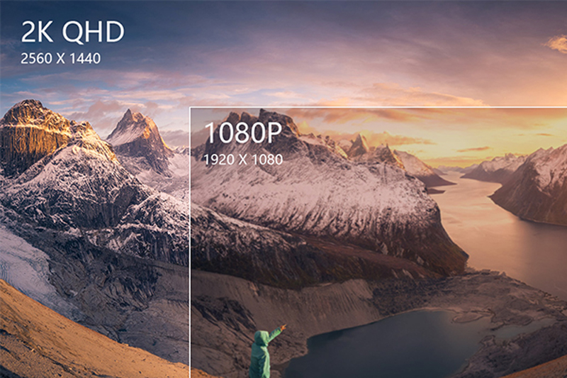 Độ ph&acirc;n giải QHD (2560 x 1440 pixel) mang lại h&igrave;nh ảnh r&otilde; n&eacute;t