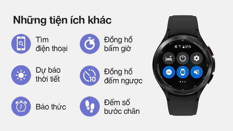 Galaxy Watch 4 c&ograve;n được trang bị th&ecirc;m nhiều tiện &iacute;ch
