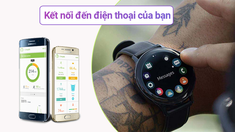 Active 2 cũng c&oacute; thể kết nối với điện thoại bạn dễ d&agrave;ng