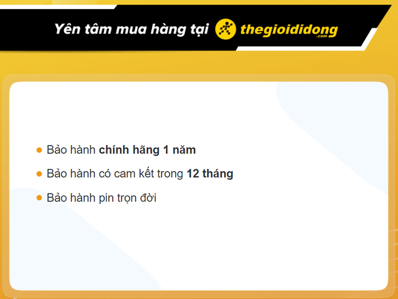 Chính sách bảo hành đồng hồ trẻ em tại Thế Giới Di Động