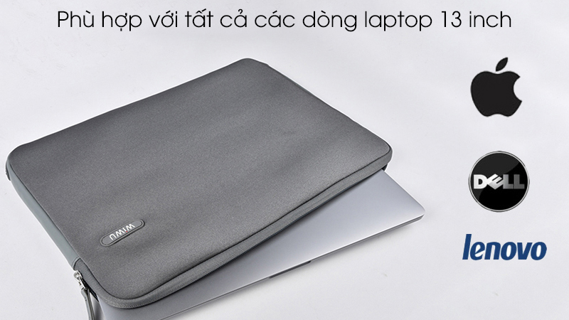 Túi chống sốc Laptop 13 WIWU bo góc có thiết kế đơn giản, trang nhã