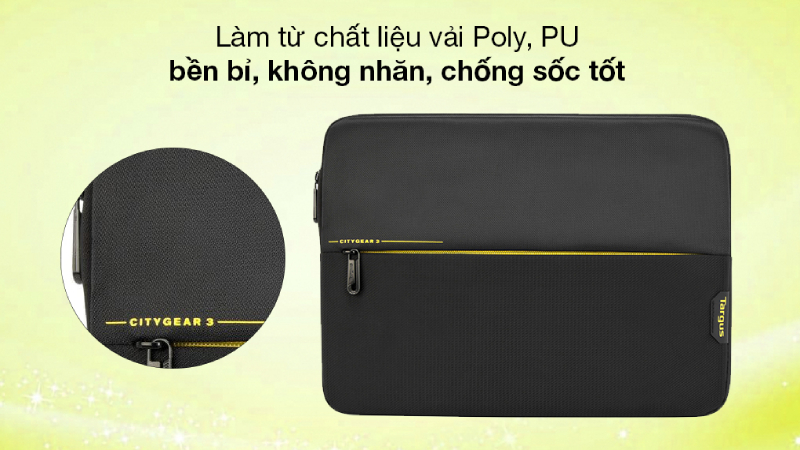 Chất liệu vải Poly, PU cao cấp, bền bỉ, chống sốc tốt