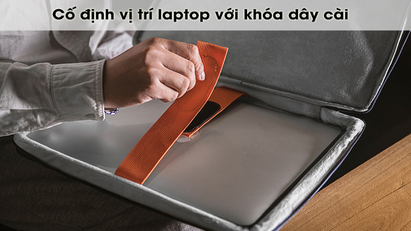 Có khóa dây cài giúp cố định vị trí laptop tối ưu nhất