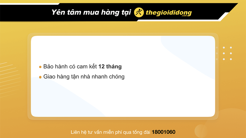 Chế độ bảo hành sẽ tùy thuộc vào từng sản phẩm, thời gian