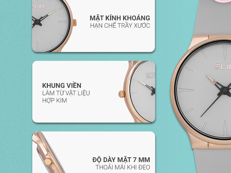 Ảnh minh họa đồng hồ đ&ocirc;i Elio EL064-01/EL064-02