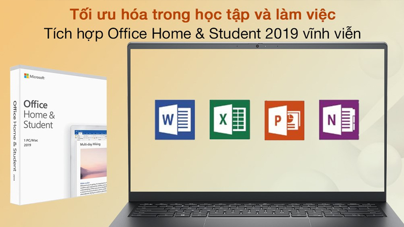 Laptop được tích hợp sẵn bộ Microsoft Office