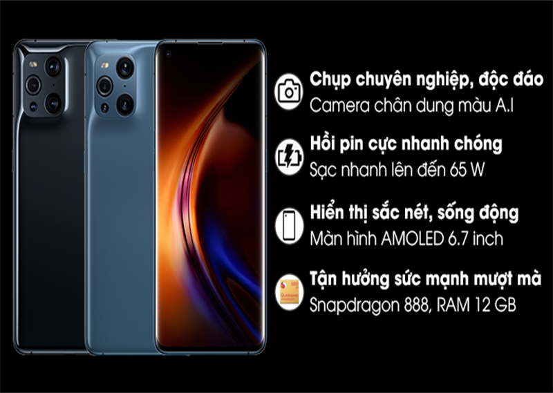 OPPO Find X3 Pro 5G mang hiệu năng hàng đầu với chip Snapdragon 888 8 nhân