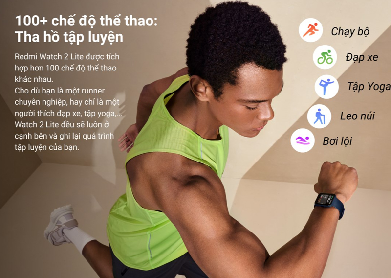 Được tích hợp 100+ chế độ thể thao