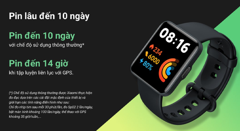 Dung lượng pin lên đến 262 mAh