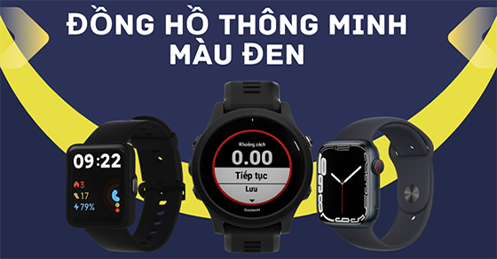 Top 10 đồng hồ thông minh màu đen cá tính, năng động nổi bật tại TGDĐ