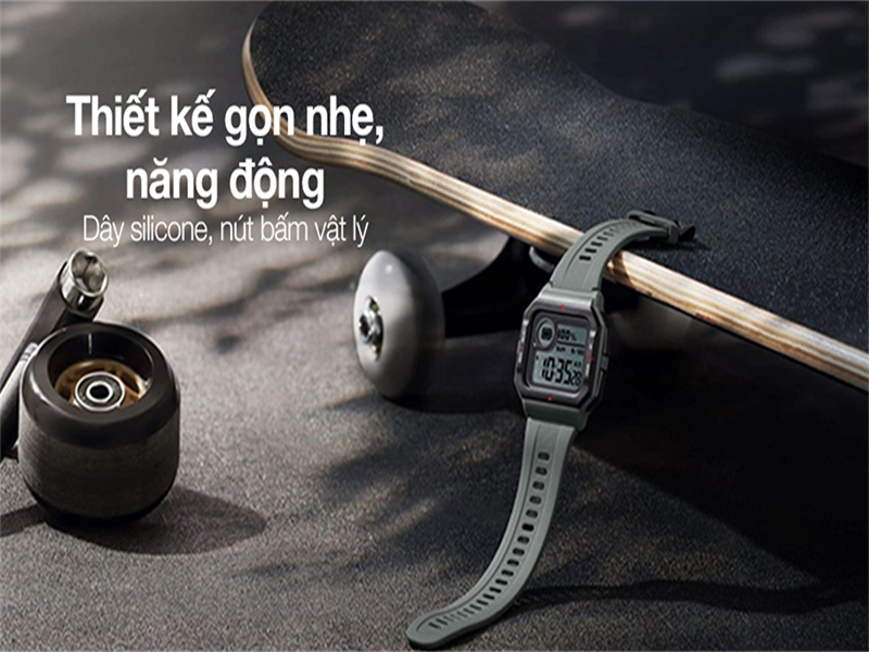 Đồng hồ Amazfit Neo với thiết kế gọn nhẹ, dây silicone mềm mại