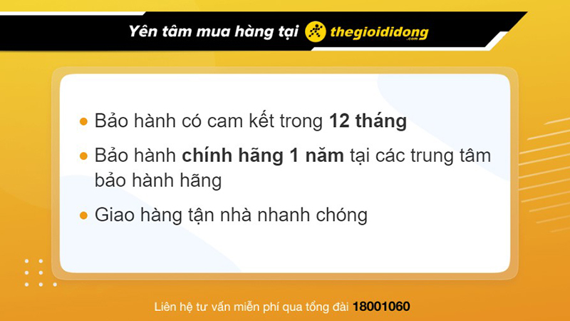 Chính sách bảo hành tại Thế Giới Di Động