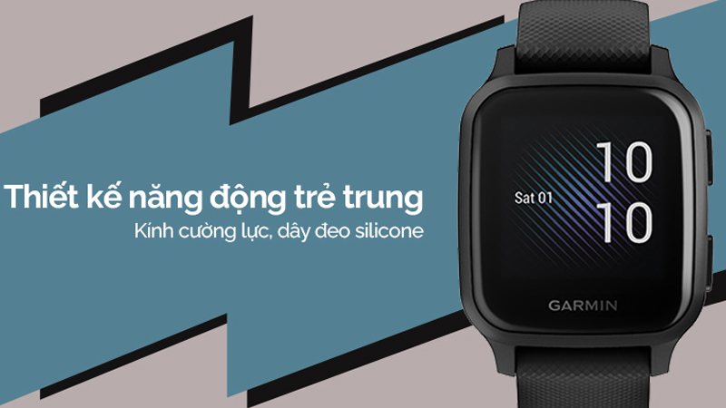 Đồng hồ thông minh Garmin Venu SQ màu đen