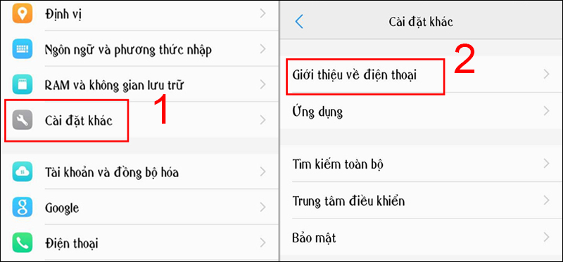 V&agrave;o mục Giới thiệu về điện thoại