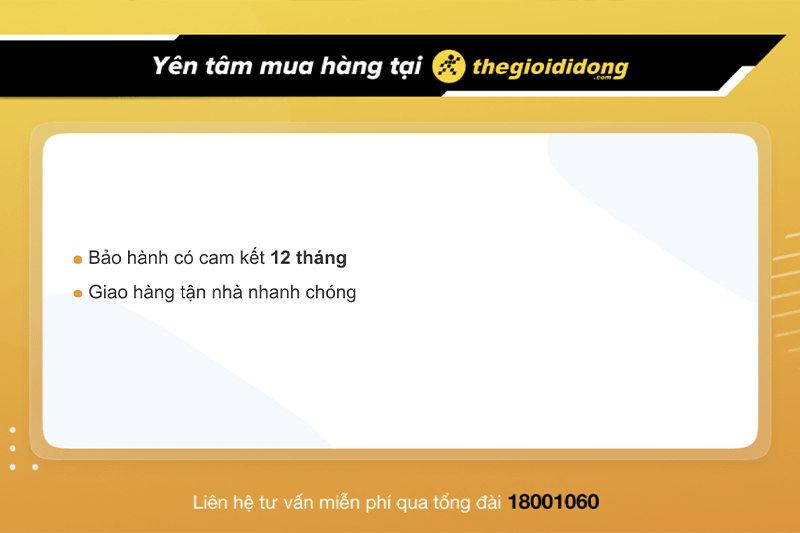 Chính sách bảo hành tại Trung Tâm Bảo Hành tuỳ thuộc vào sản phẩm, thời gian