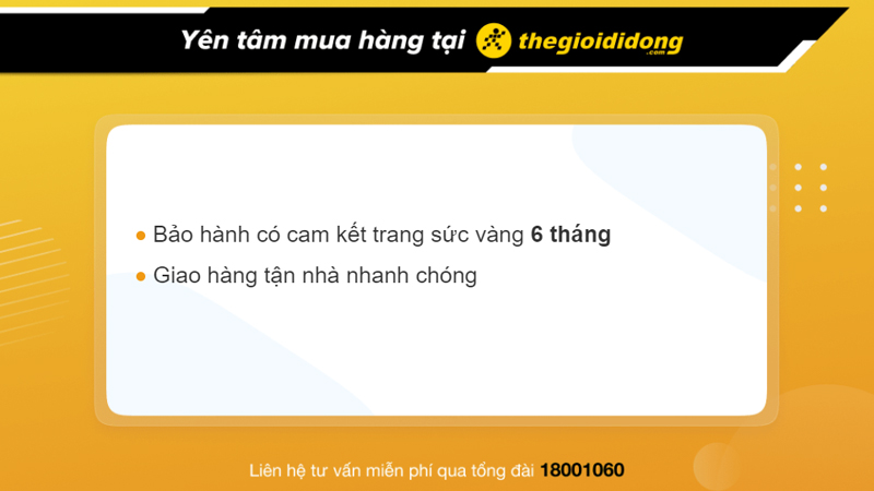 Chính sách bảo hành dây chuyền bạc tại Thế Giới Di Động