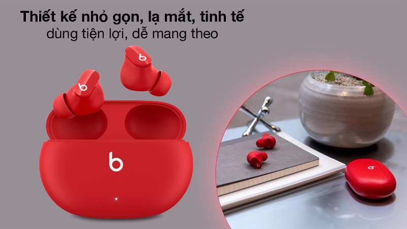 Thiết kế nhỏ gọn của mẫu tai nghe True Wireless Beats Studio Buds MJ503
