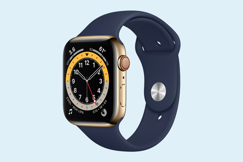 Apple Watch S6 LTE 40mm viền thép dây cao su kháng nước 5 ATM