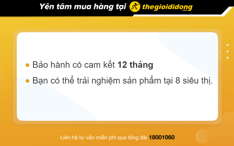 Bạn c&oacute; thể y&ecirc;n t&acirc;m mua h&agrave;ng tại Thế Giới Di Động