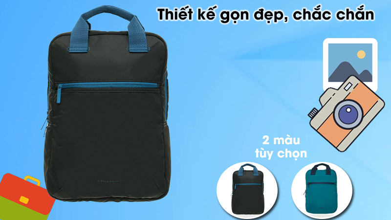 Balo Laptop Tucano LUX BKML13 m&agrave;u x&aacute;m đậm