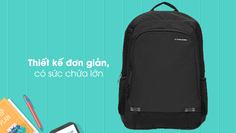 Balo Laptop Tucano Forte BKFOR m&agrave;u đen
