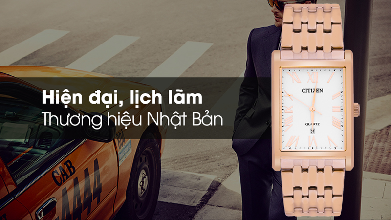 Kiểu dáng trẻ trung, hiện đại của đồng hồ CITIZEN 25.7 mm Nam BH3003-51A