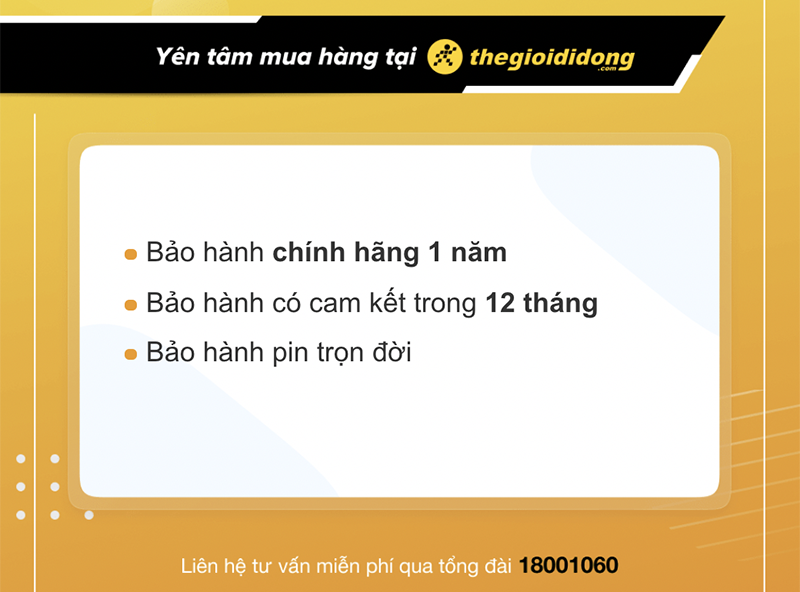 Chính sách bảo hành hấp dẫn tại Thế Giới Di Động