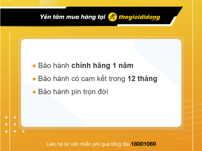 Chính bảo hành hấp dẫn khi mua đồng hồ tại Thế Giới Di Động
