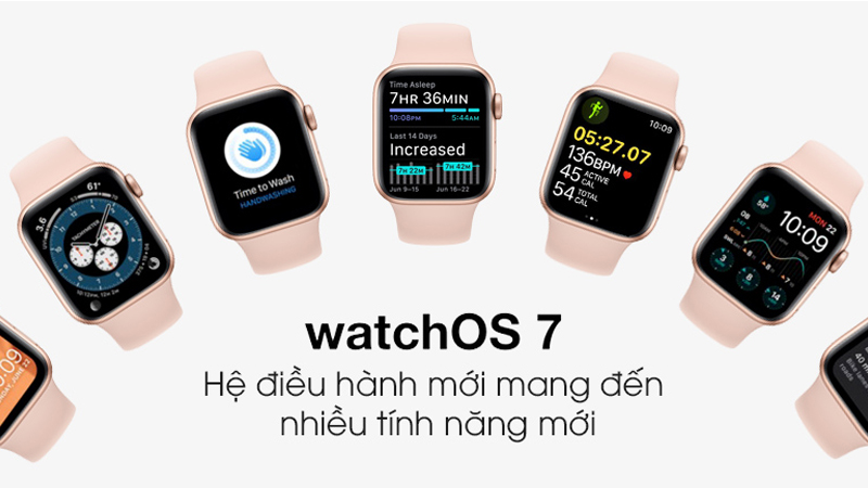 Apple Watch S6 40mm viền nh&ocirc;m d&acirc;y silicone