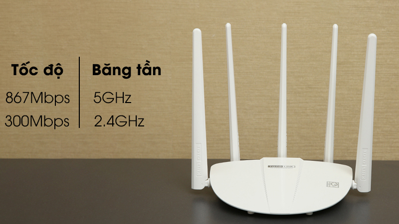 Router Wifi Chuẩn AC1200 Totolink A810R màu trắng