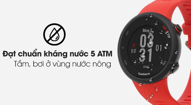 Forerunner 45 c&oacute; chỉ số kh&aacute;ng nước 5 ATM