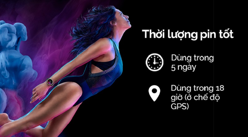 Pin của đồng hồ Venu có thể sử dụng trong vòng 5 ngày