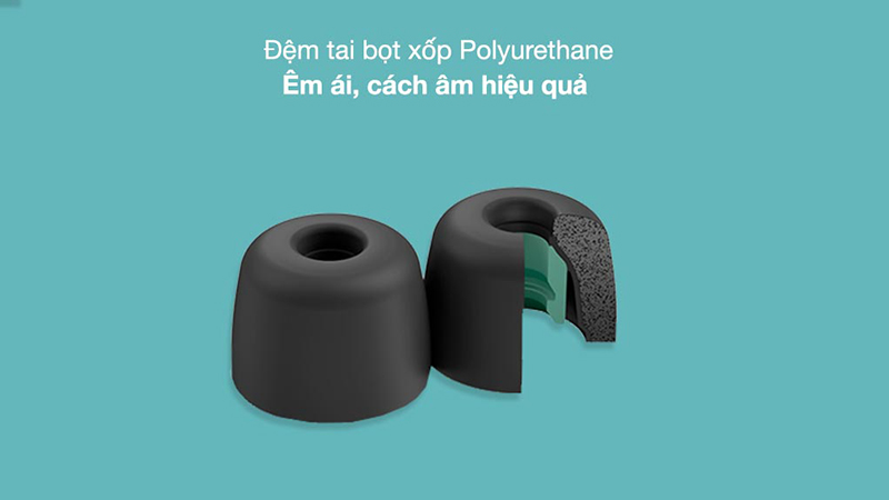 Đệm tai được làm bằng bọt xốp polyurethane cho khả năng chống ồn hiệu quả