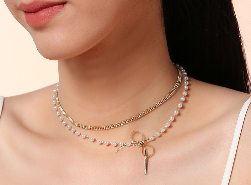 Thiết kế dây chuỗi đính ngọc trai sang trọng