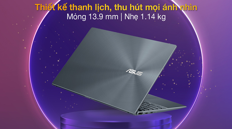 Laptop chế tác từ kim loại nguyên khối, sở hữu trọng lượng nhẹ và mỏng