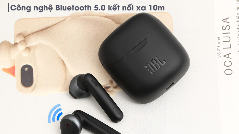 Tai nghe JBL Tune 220 TWS sử dụng công nghệ kết nối Bluetooth 5.0 