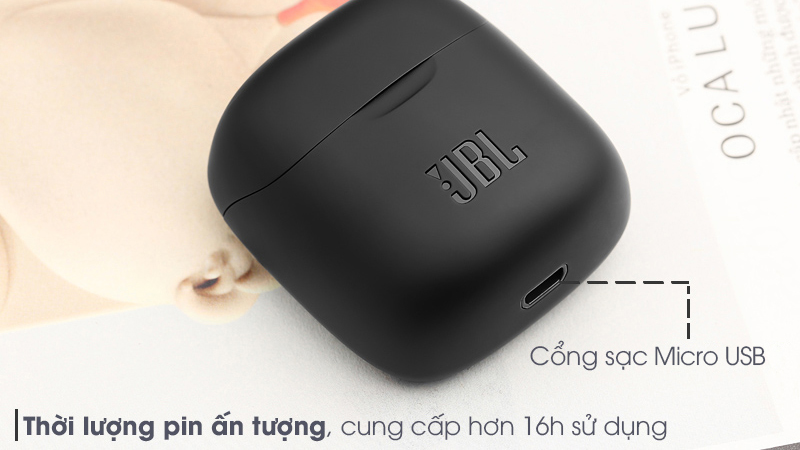 Tai nghe Bluetooth JBL Tune 220 có thời gian nghe nhạc liên tục trong 3 giờ