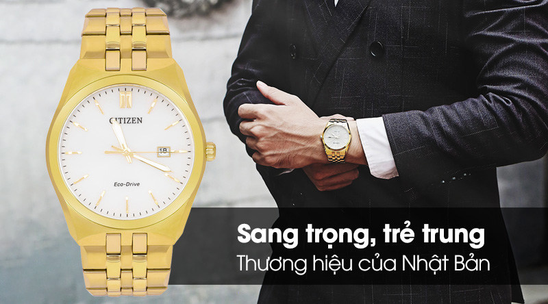 Đồng hồ nam Citizen BM7332-61P - Eco-Drive được thiết kế sang trọng