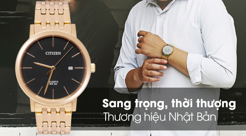 Đồng hồ nam Citizen BI5072-51E Đen rất sang trọng và thời thượng
