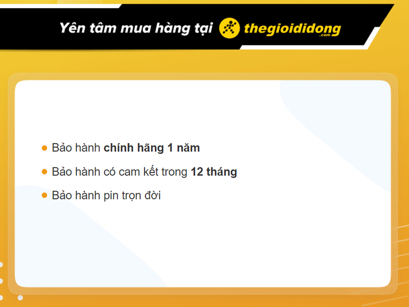 Chính sách bảo hành đồng hồ tại Thế Giới Di Động