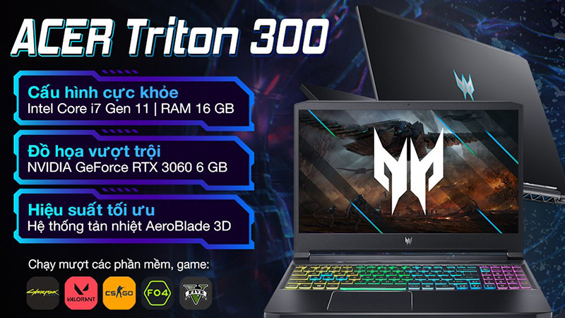 Laptop Acer Predator Triton 300 (NH.QDQSV.001)