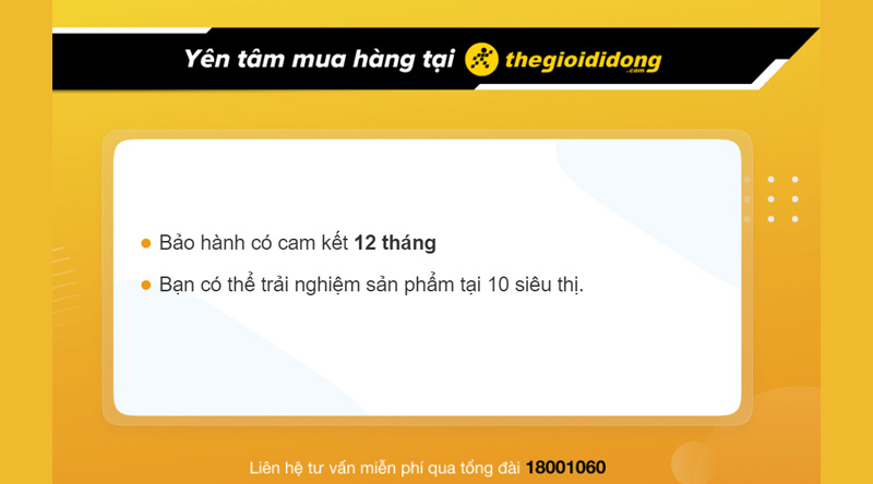 Chế độ bảo hành tại Thế Giới Di Động