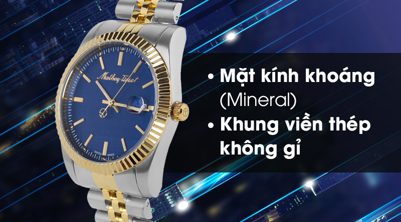 Đồng hồ nam Mathey Tissot H810BU được thiết kế với những chất liệu cao cấp